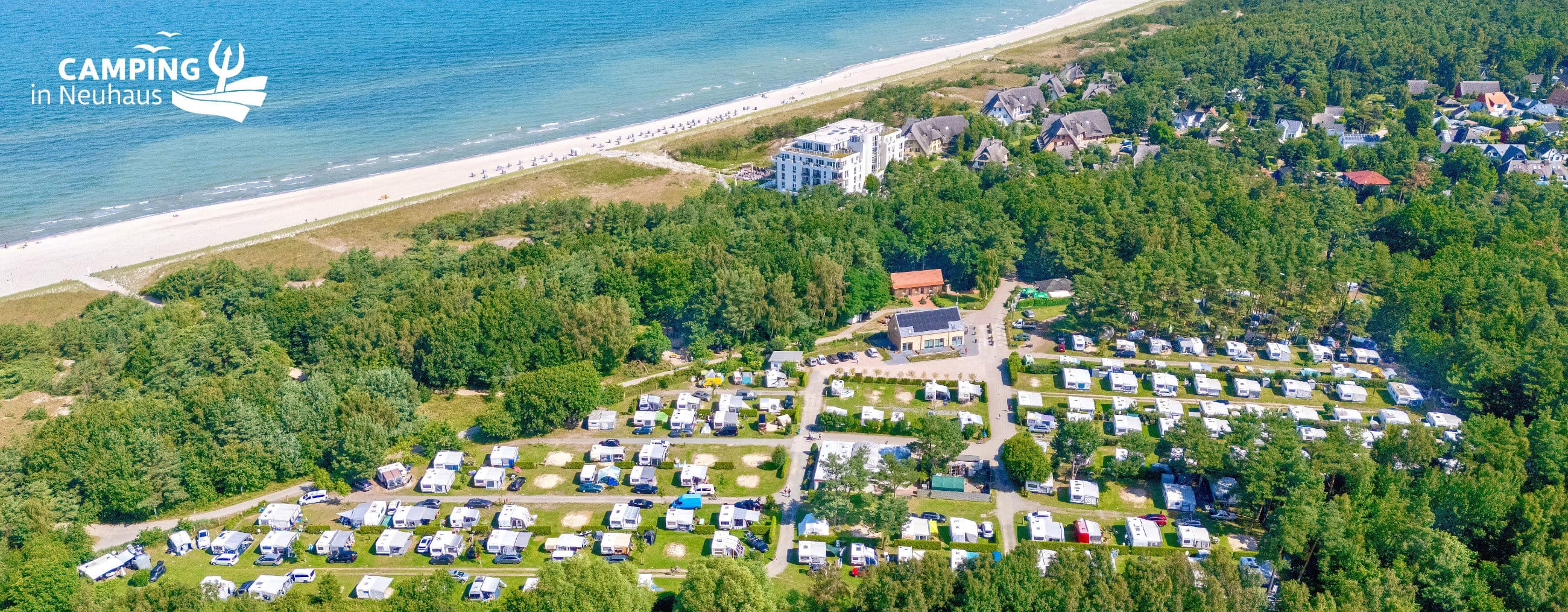 Sliderbild Luftbild vom Campingplatz