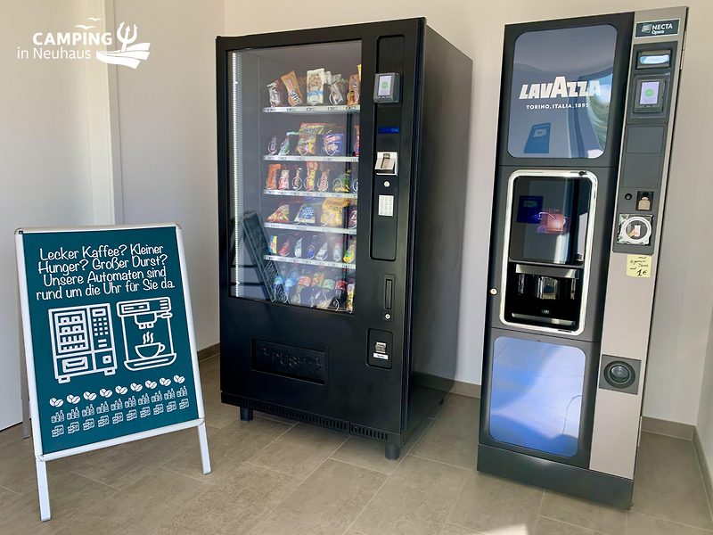 Snack- und Getränkeautomaten auf Camping in Neuhaus